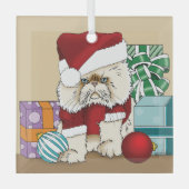Perzische kerstkat glas ornament (Voorkant)