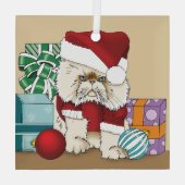 Perzische kerstkat glas ornament (Achterkant)