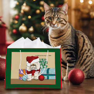 Perzische kerstkat groot cadeauzakje