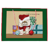 Perzische kerstkat groot cadeauzakje (Achterkant)