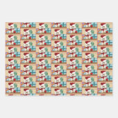 Perzische kerstkat inpakpapier vel (Voorkant 2)