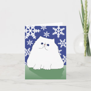 Perzische kerstkat (klein) feestdagen kaart