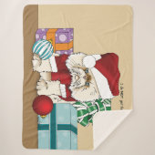 Perzische kerstkat sherpa deken (Voorkant)