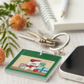 Perzische kerstkat sleutelhanger (Voorkant Rechts)