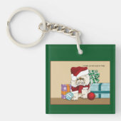 Perzische kerstkat sleutelhanger (Voorkant)