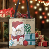Perzische kerstkat tote bag