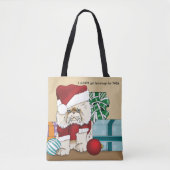 Perzische kerstkat tote bag (Voorkant)