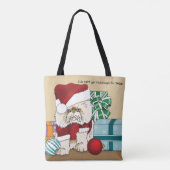 Perzische kerstkat tote bag (Achterkant)