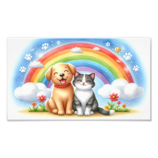 Perzische Kitten en Hond Poster - Online kopen (Voorkant)