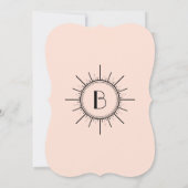  Perzische Kunst Deco Monogram sparen de Datum Save The Date (Achterkant)