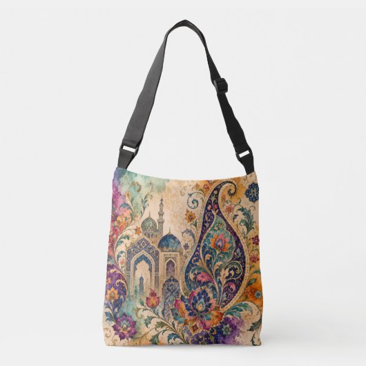 Perzische Kunst Schoudertas Crossbody Tas (Voorkant)