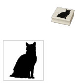 Perzische kunstzegel voor kattensilhouet rubberstempel (Gestempeld)