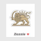 Perzische Leeuw en Zon Sticker (Vel)