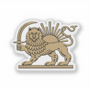 Perzische Leeuw en Zon Sticker