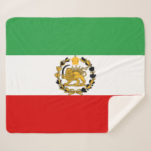 Perzische Leeuw En Zon Vlag Kroon Iraanse Patriott Sherpa Deken