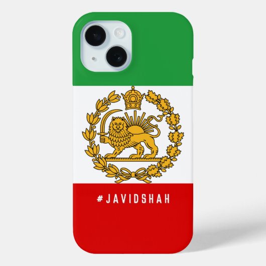 Perzische leeuw en zon vlag kroon Javid Shah Pahla Case-Mate iPhone Case (Achterkant)