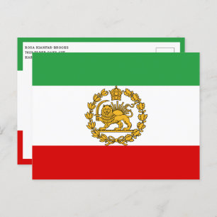 Perzische leeuw en zon vlag kroon Pahlavi monarchi Briefkaart