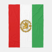 Perzische leeuw en zon vlag kroon Pahlavi monarchi Fleece Deken (Voorkant)
