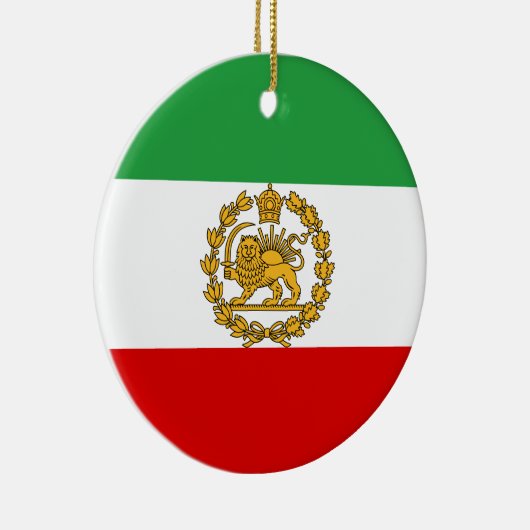 Perzische leeuw en zon vlag kroon Pahlavi monarchi Keramisch Ornament (Rechts)