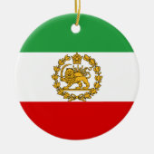 Perzische leeuw en zon vlag kroon Pahlavi monarchi Keramisch Ornament (Voorkant)