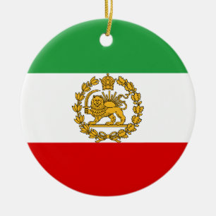 Perzische leeuw en zon vlag kroon Pahlavi monarchi Keramisch Ornament