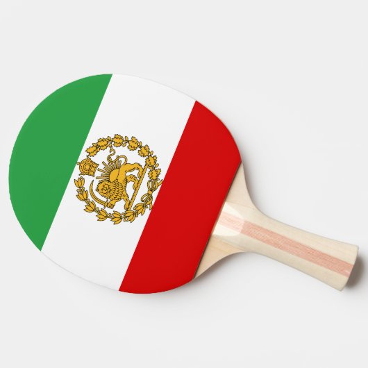 Perzische leeuw en zon vlag kroon Pahlavi monarchi Tafeltennisbatje (Zijkant)