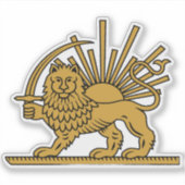 Perzische Leeuw Erfgoedsticker Sticker (Voorkant)