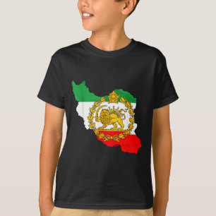 Perzische leeuw, Iran kaart, Iraanse vlag, leeuw & T-shirt