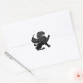 perzische leeuw ronde sticker (Envelop)