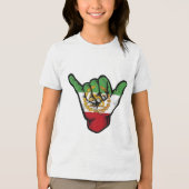 Perzische Leeuw Shaka Hand Tri-Blend Shirt (Voorkant)