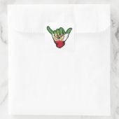 Perzische Leeuw Shaka Hand Vierkante Sticker (Tas)