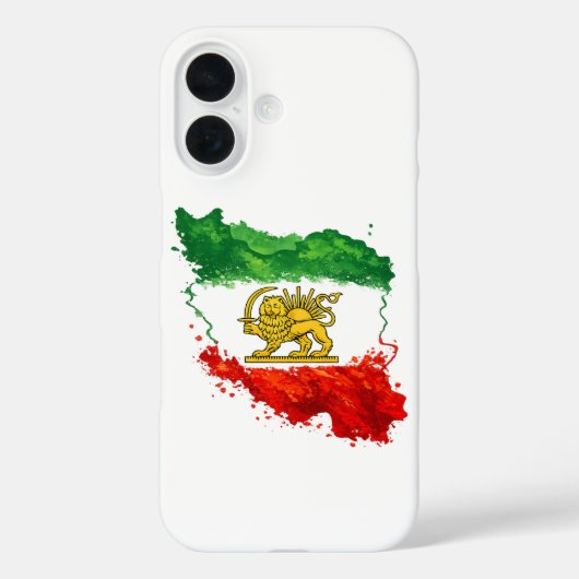 Perzische Leeuw & Zon iPhone 16 Hoesje | Iran Kaar (Achterkant)
