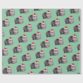 Perzische longhaastige kat met een Santa Hat Cadeaupapier (Vlak)