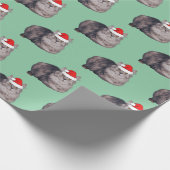 Perzische longhaastige kat met een Santa Hat Cadeaupapier (Hoek)