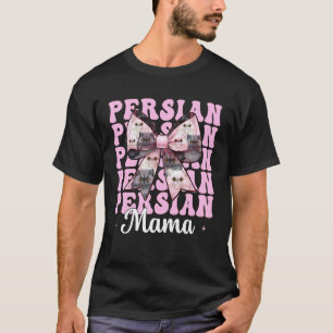 Perzische Mama Moeder Perzische Kat Moederdag Roze T-shirt