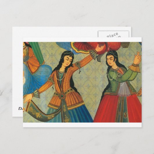 Perzische meisjes dansen briefkaart (Voorkant / Achterkant)