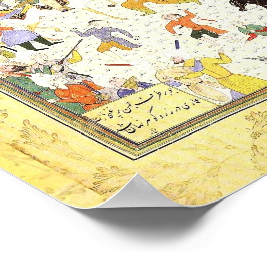 Perzische miniatuur: Aziz & Zulaykha in Egypte Poster (Hoek)