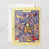 Perzische miniatuur: De Mi'raj van de profeet Briefkaart (Voorkant / Achterkant)