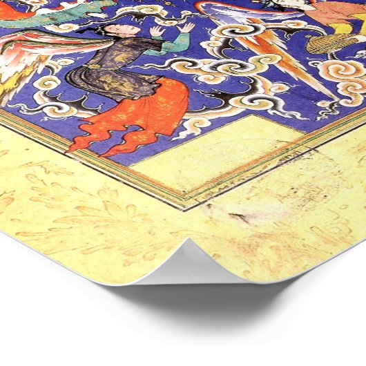 Perzische miniatuur: De Mi'raj van de profeet Poster (Hoek)