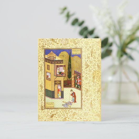 Perzische Miniatuur: De moord brengt de Pir's Feet Briefkaart (Staand voorkant)