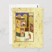 Perzische Miniatuur: De moord brengt de Pir's Feet Briefkaart (Voorkant / Achterkant)