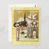 Perzische miniatuur: de oude schurk leert zijn les briefkaart (Voorkant / Achterkant)