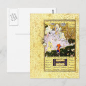 Perzische miniatuur: een wijs oud Man & een dwaze Briefkaart (Voorkant / Achterkant)