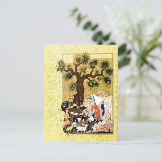 Perzische miniatuur: Majnun in Disguise Briefkaart (Staand voorkant)
