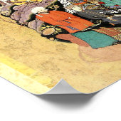 Perzische miniatuur: Qays First Glimpses Layla Poster (Hoek)