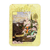 Perzische miniatuur: Salaman & Absal Briefkaart Magneet (Verticaal)