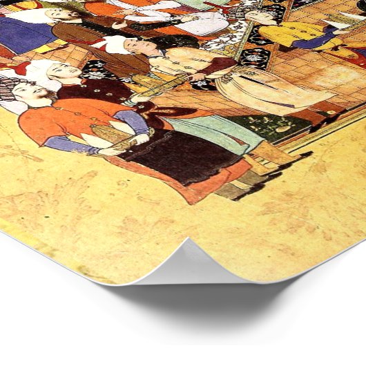 Perzische miniatuur: Yusuf en Zulaykha's bruiloft Poster (Hoek)