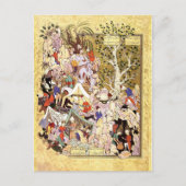 Perzische miniatuur: Yusuf wordt gered uit de put Briefkaart (Voorkant)