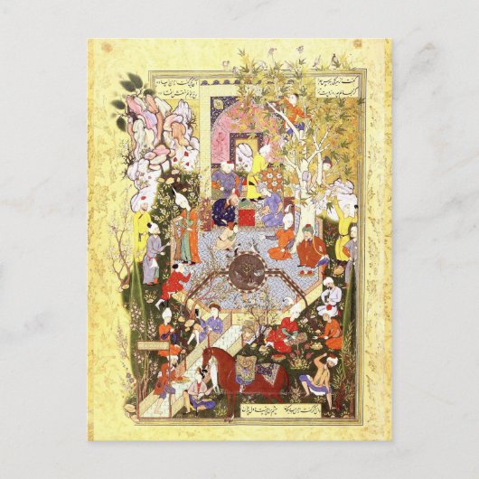 Perzische minister: Een vader adviseert zijn zoon Briefkaart (Voorkant)