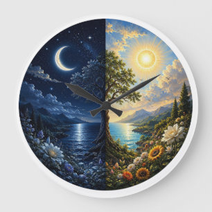Perzische Nacht & Dag Yalda Wandklok – Zon, Maan &